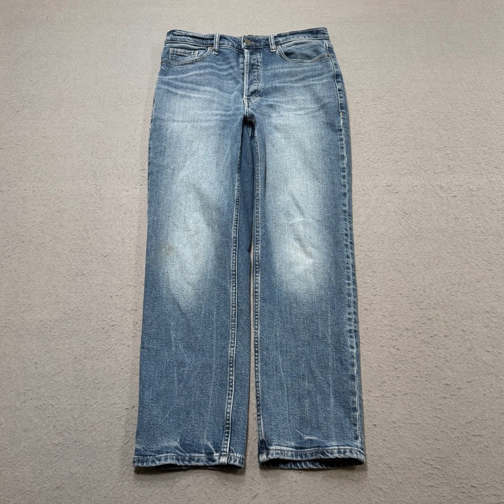 Banana Republic Jeans Women's 30 Blue Denim Button Fly Straight Leg Light Wash